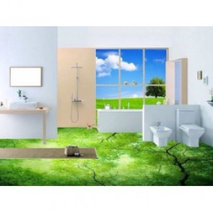 Sơn Tony hoa văn phòng tắm 3D